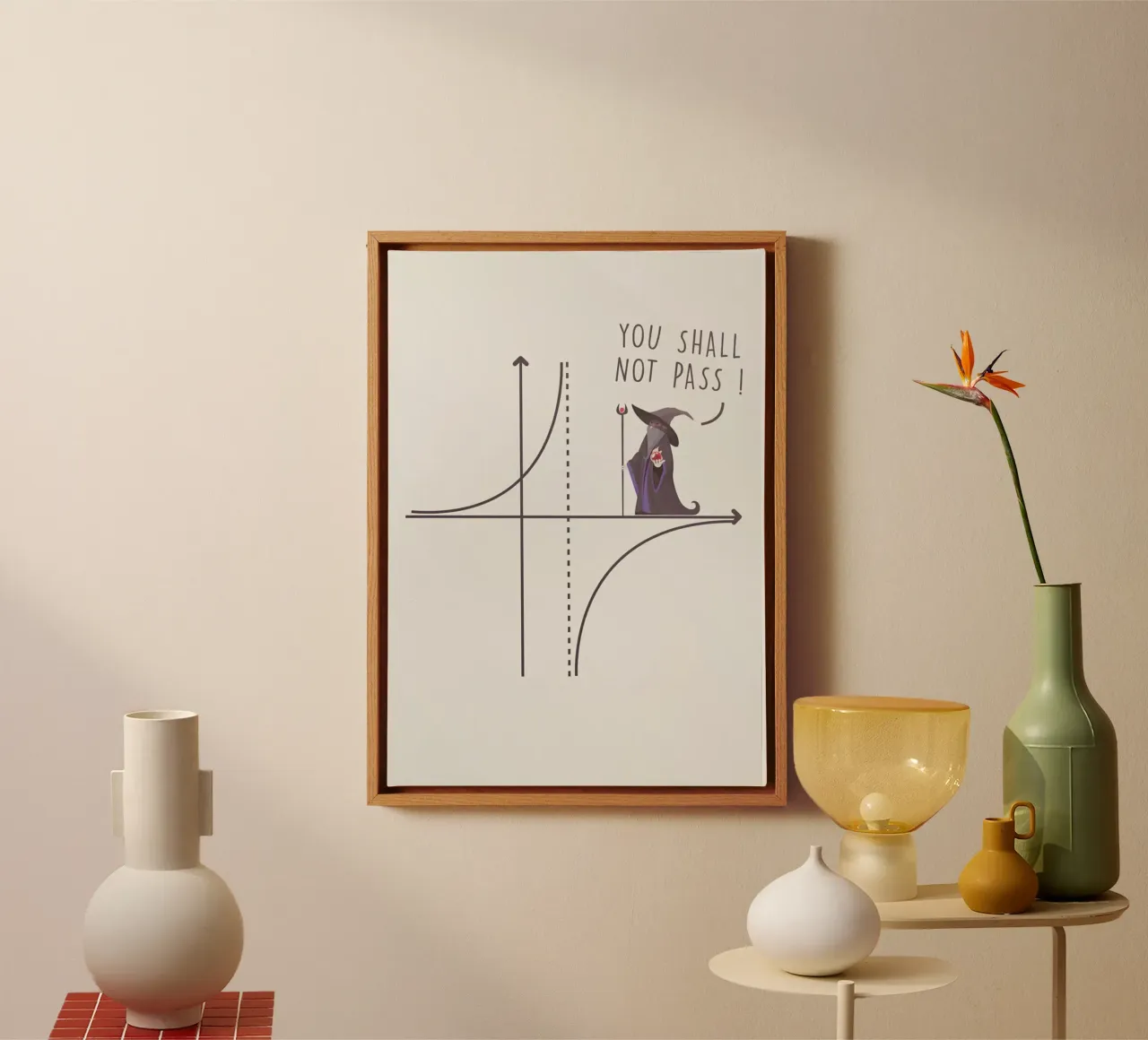 Asymptote Gandalf You Shall Not Pass canvas with Floater frame by Mildred Store