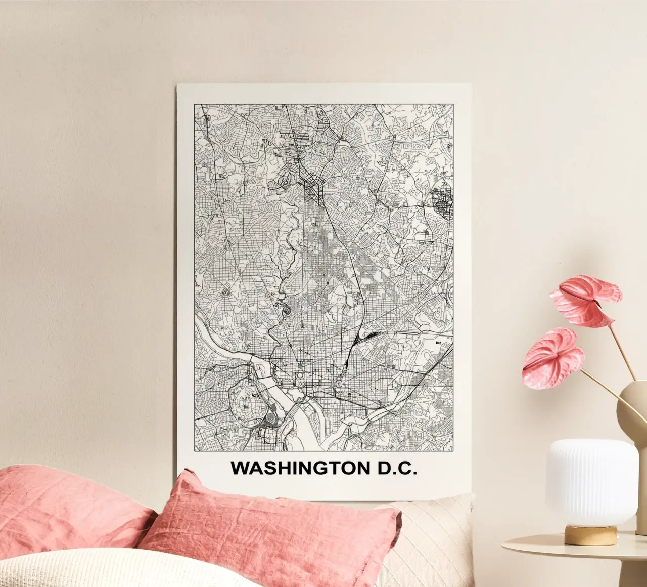 Washington D.C. poster con telaio in plastica da Margaret Lister