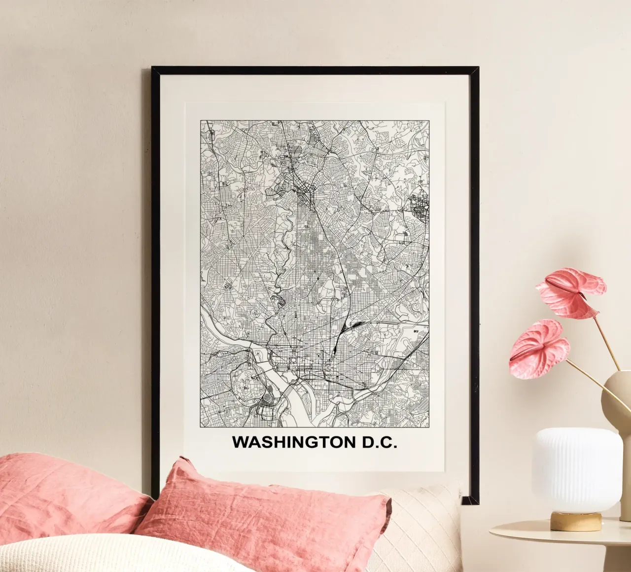 Washington D.C. poster con telaio in plastica da Margaret Lister