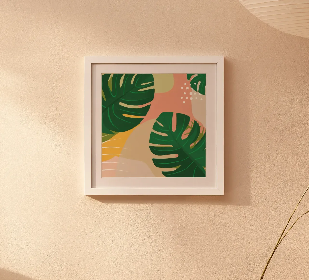 Grafica Monstera Pop poster con telaio in plastica da Wish Studio