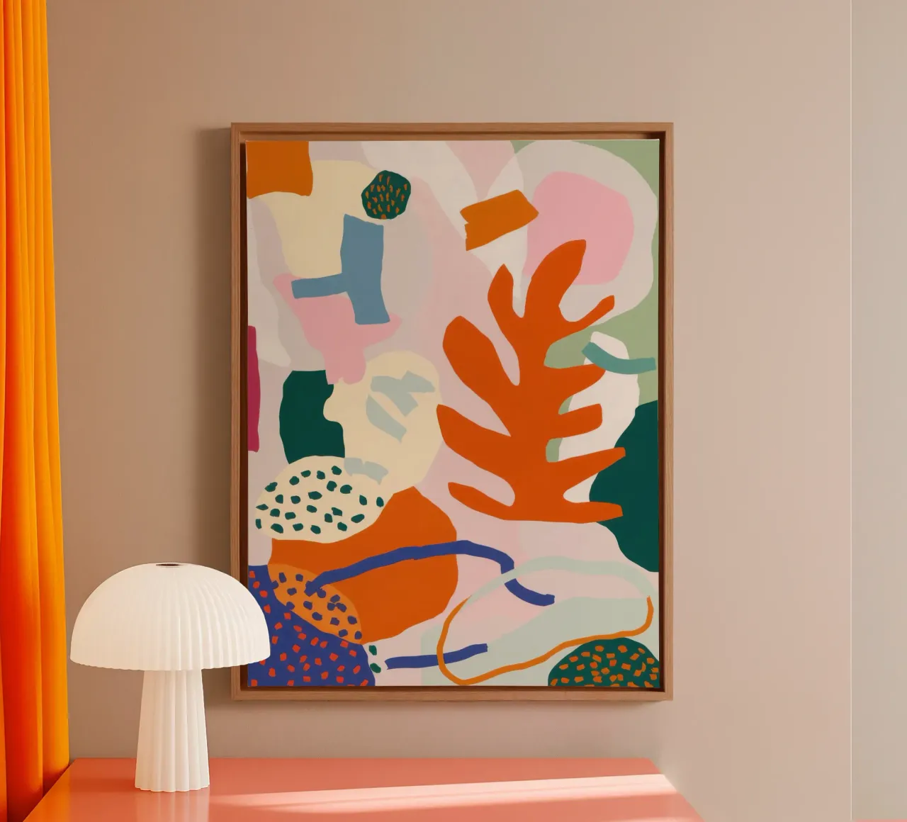 Collage geïnspireerd op Matisse canvas met Baklijst van Heaven Craft