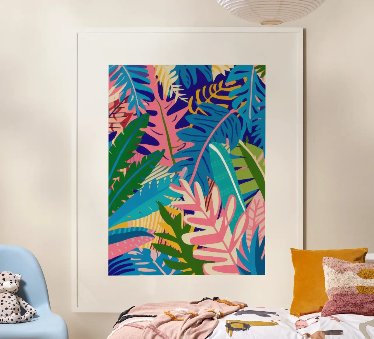 Nebbia della foresta pluviale poster con telaio in plastica da Wish Studio