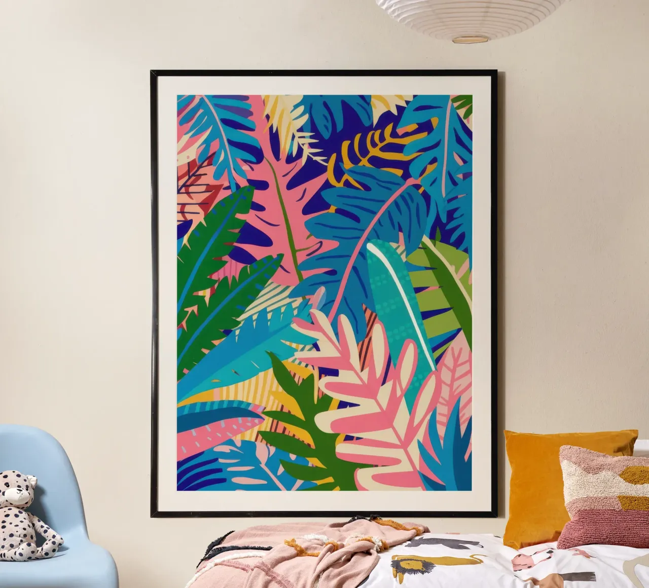 Nebbia della foresta pluviale poster con telaio in plastica da Wish Studio