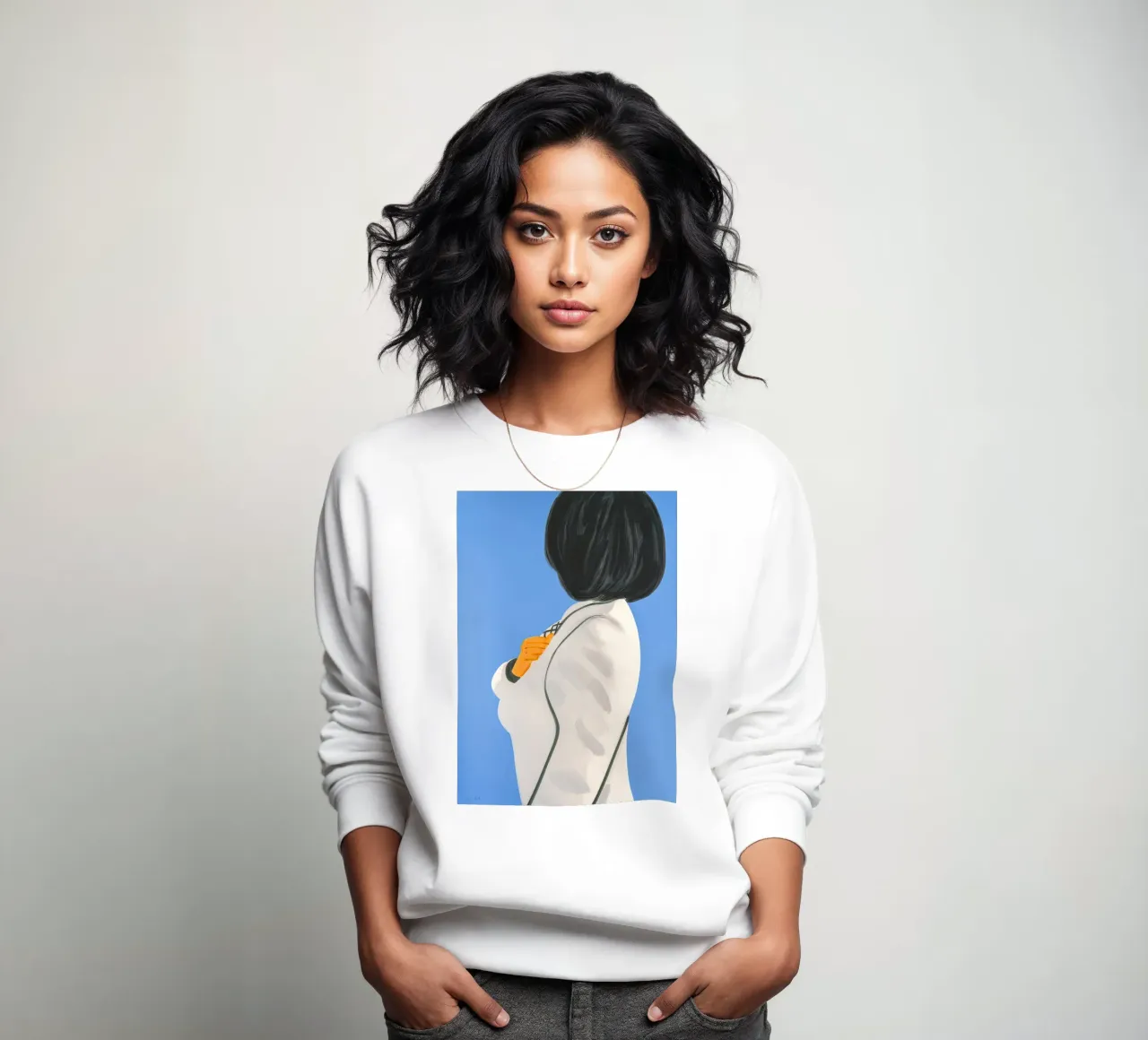 Alex Katz Vivien in cappotto bianco felpa da Marcobarshop