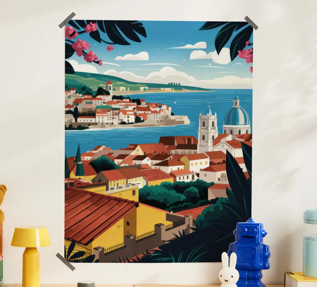 Vue sur la côte adriatique poster de Heaven Craft