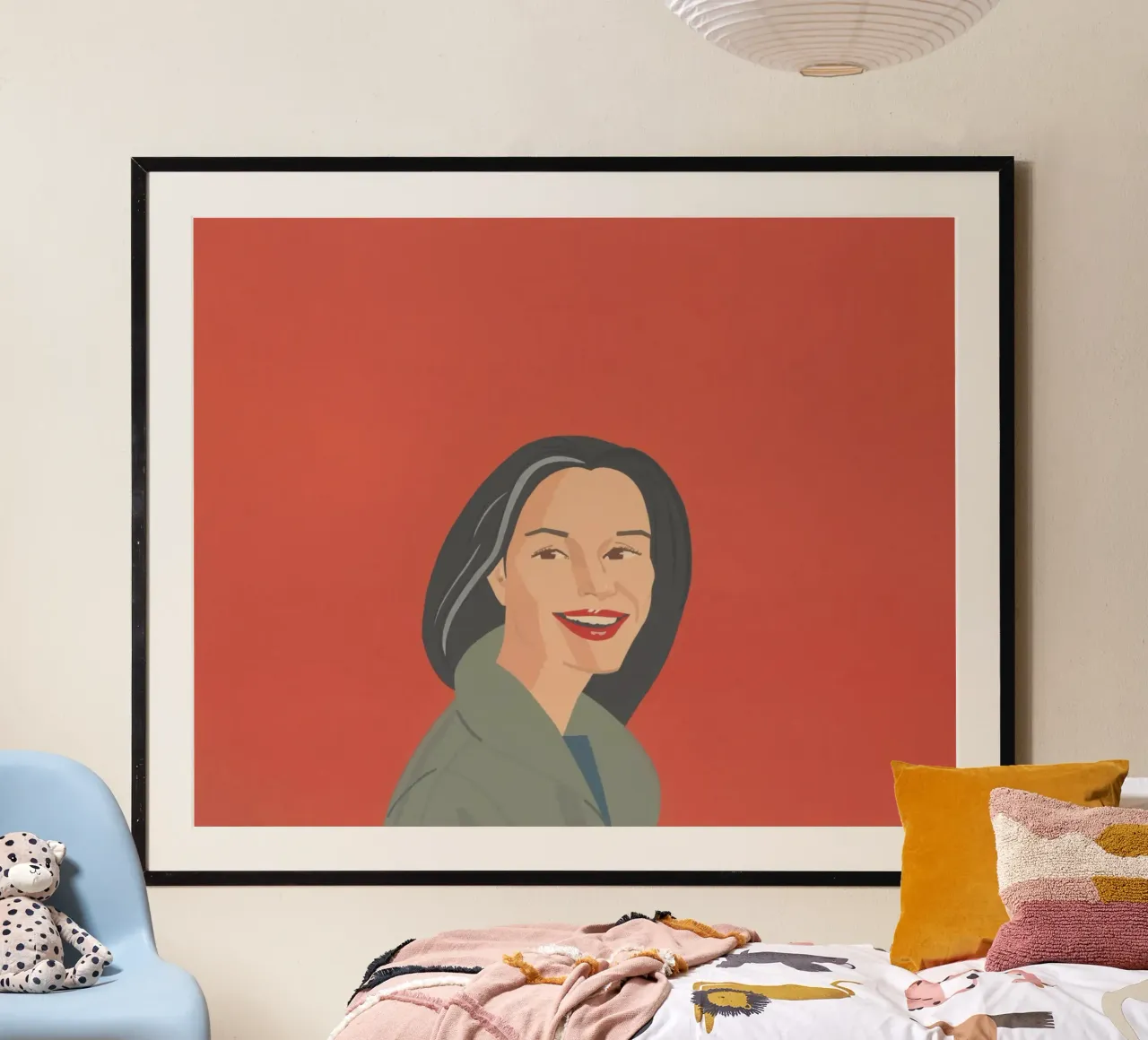 Alex Katz Grande sorriso rosso poster da Marcobarshop