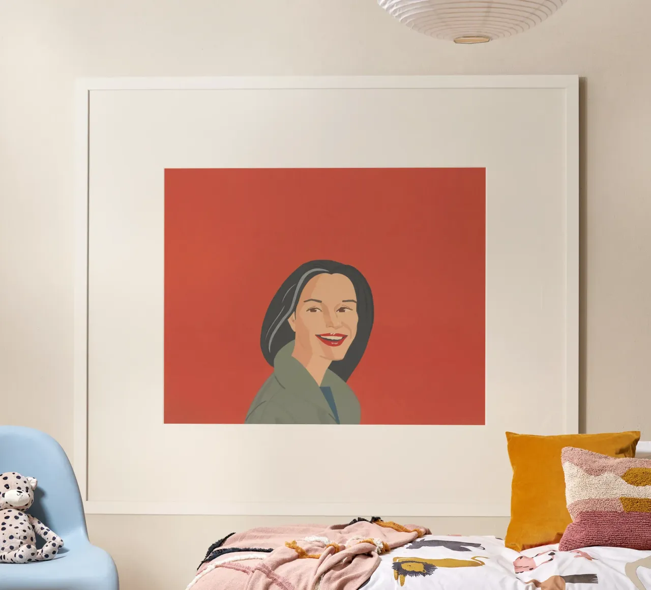 Alex Katz Grande sorriso rosso poster da Marcobarshop