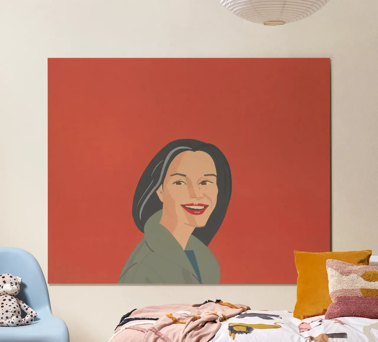 Alex Katz Grande sorriso rosso poster da Marcobarshop