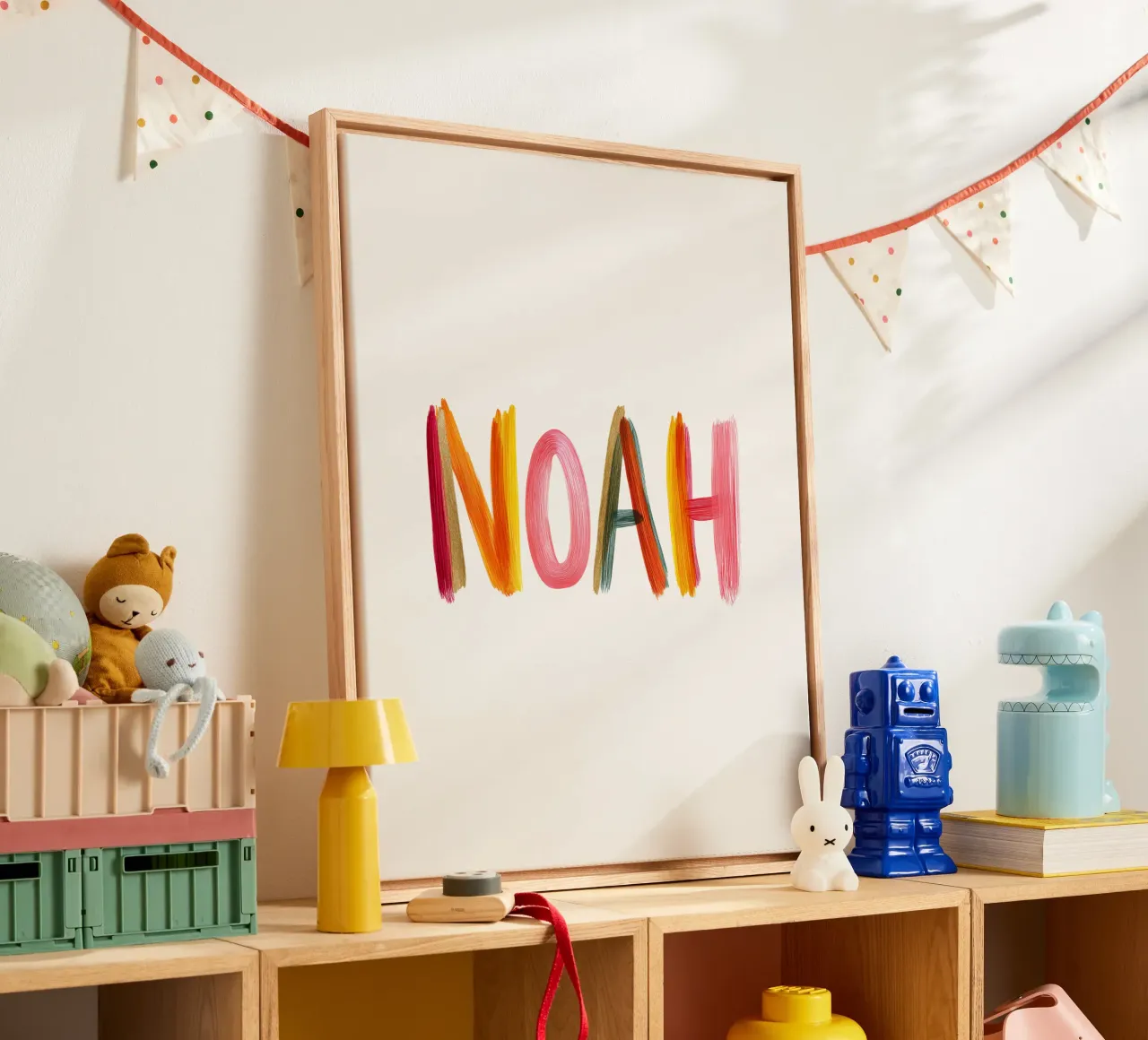 Noah tela con Cornice a cassetta da Giggly Colors