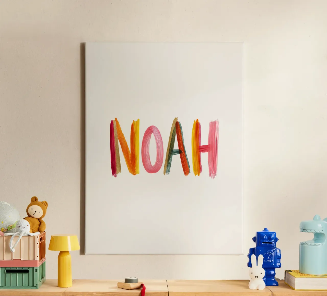 Noah tela con Cornice a cassetta da Giggly Colors