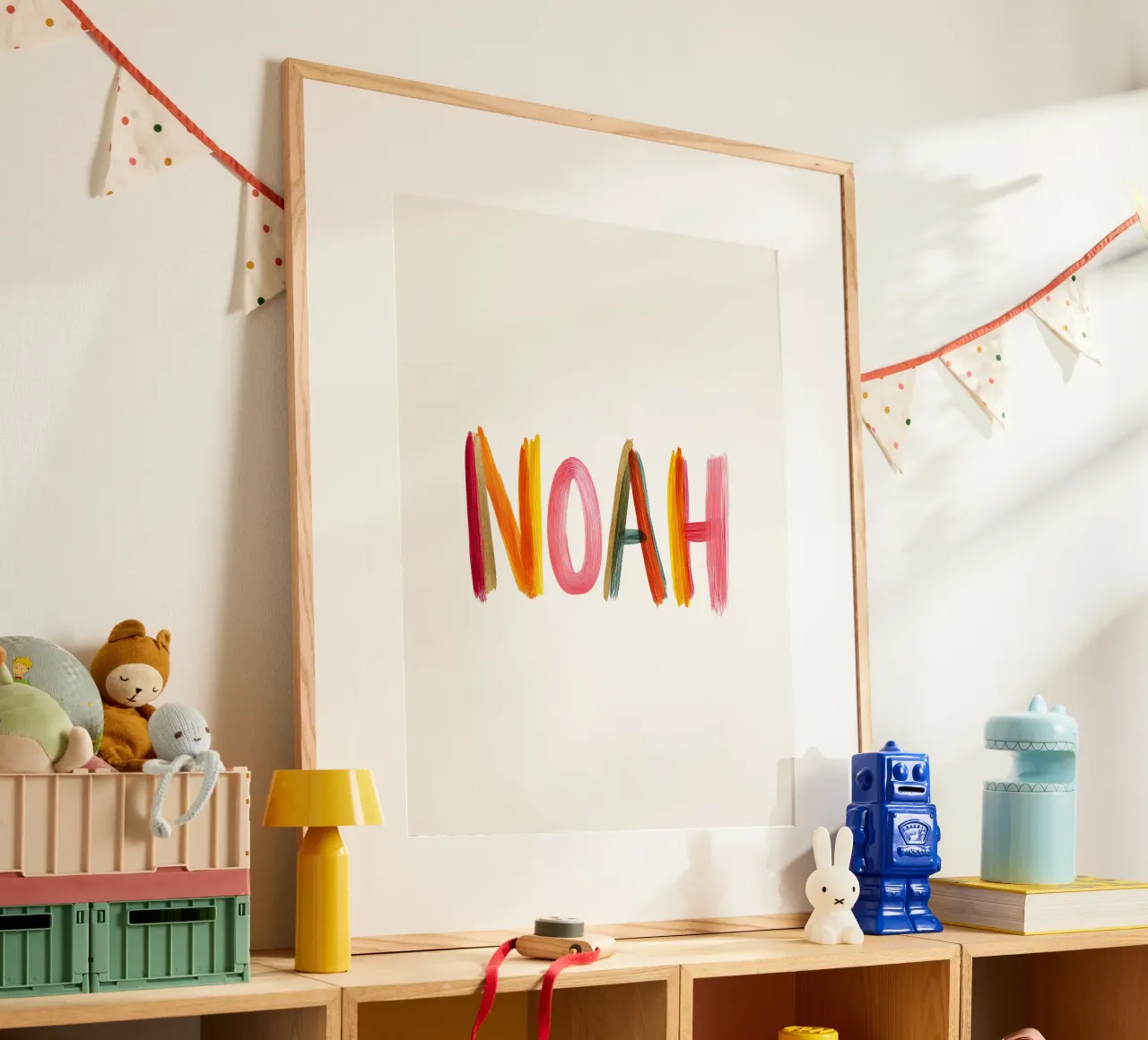 Noah poster con telaio in legno da Giggly Colors