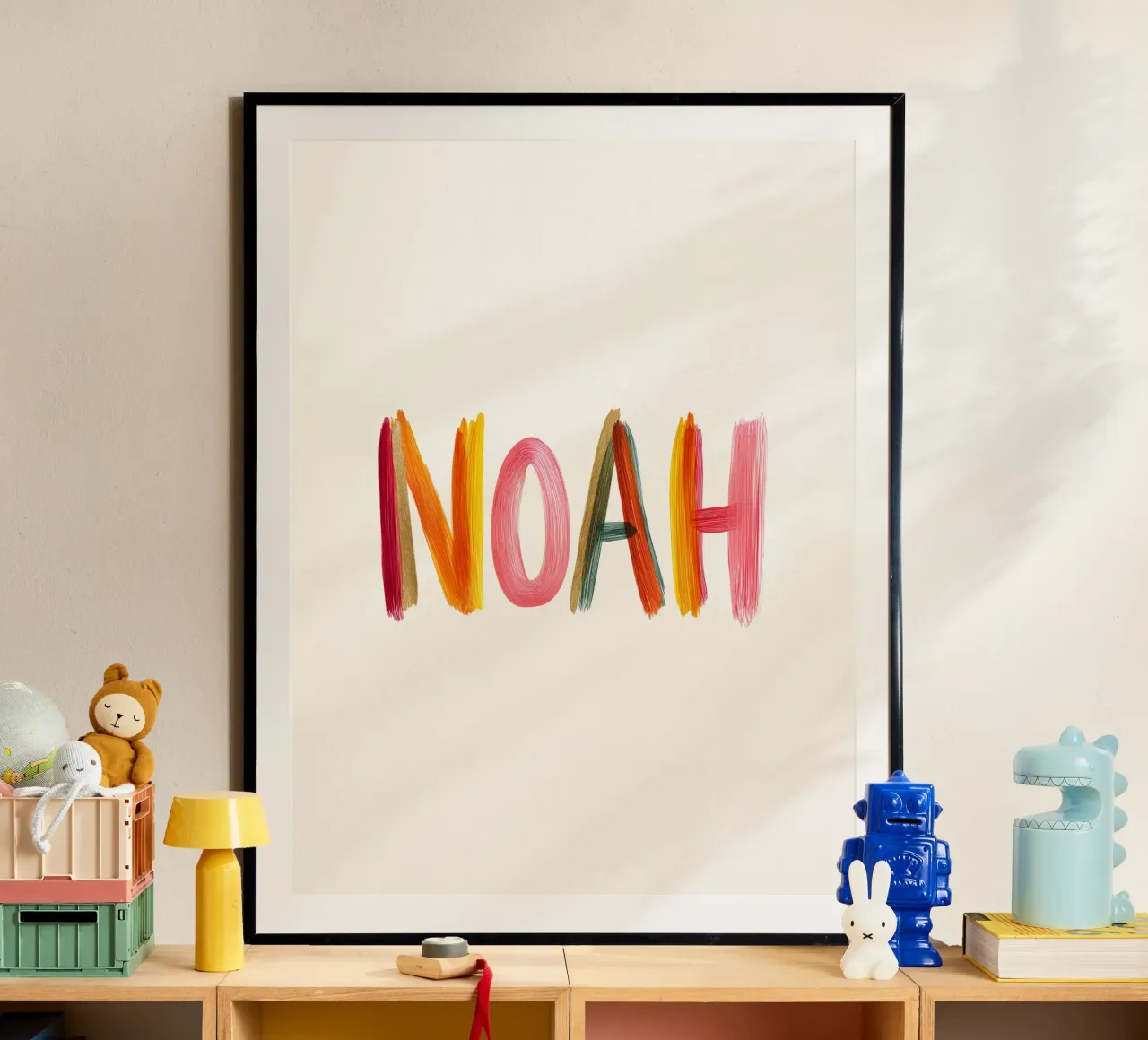 Noah poster con telaio in legno da Giggly Colors