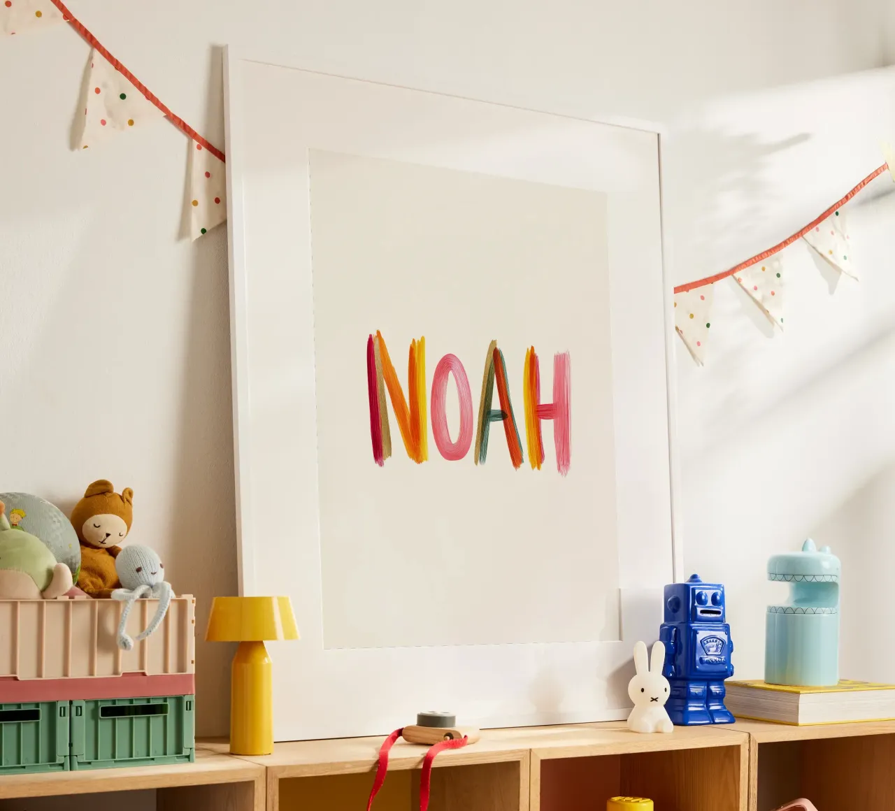 Noah poster con telaio in legno da Giggly Colors