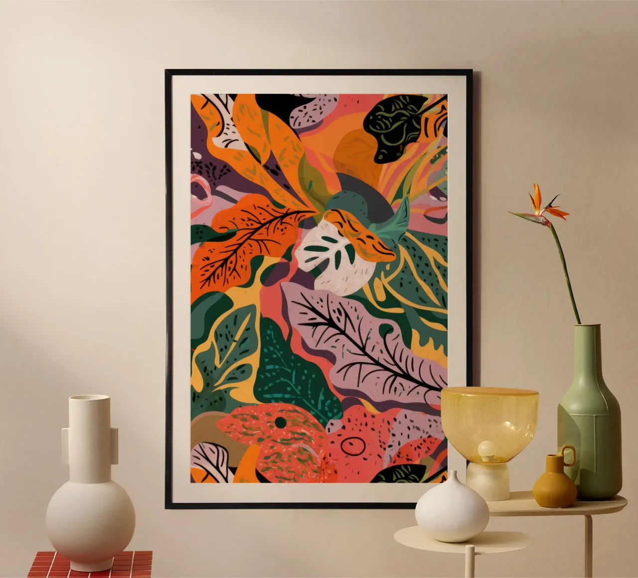 Arazzo con foglie autunnali poster da Wish Studio