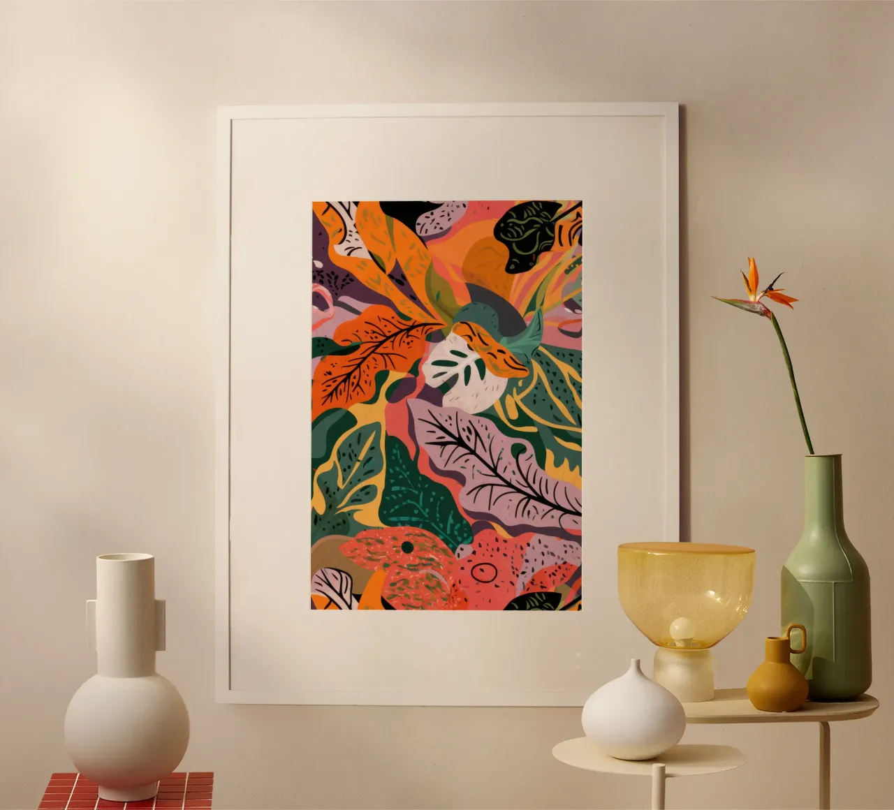 Arazzo con foglie autunnali poster da Wish Studio