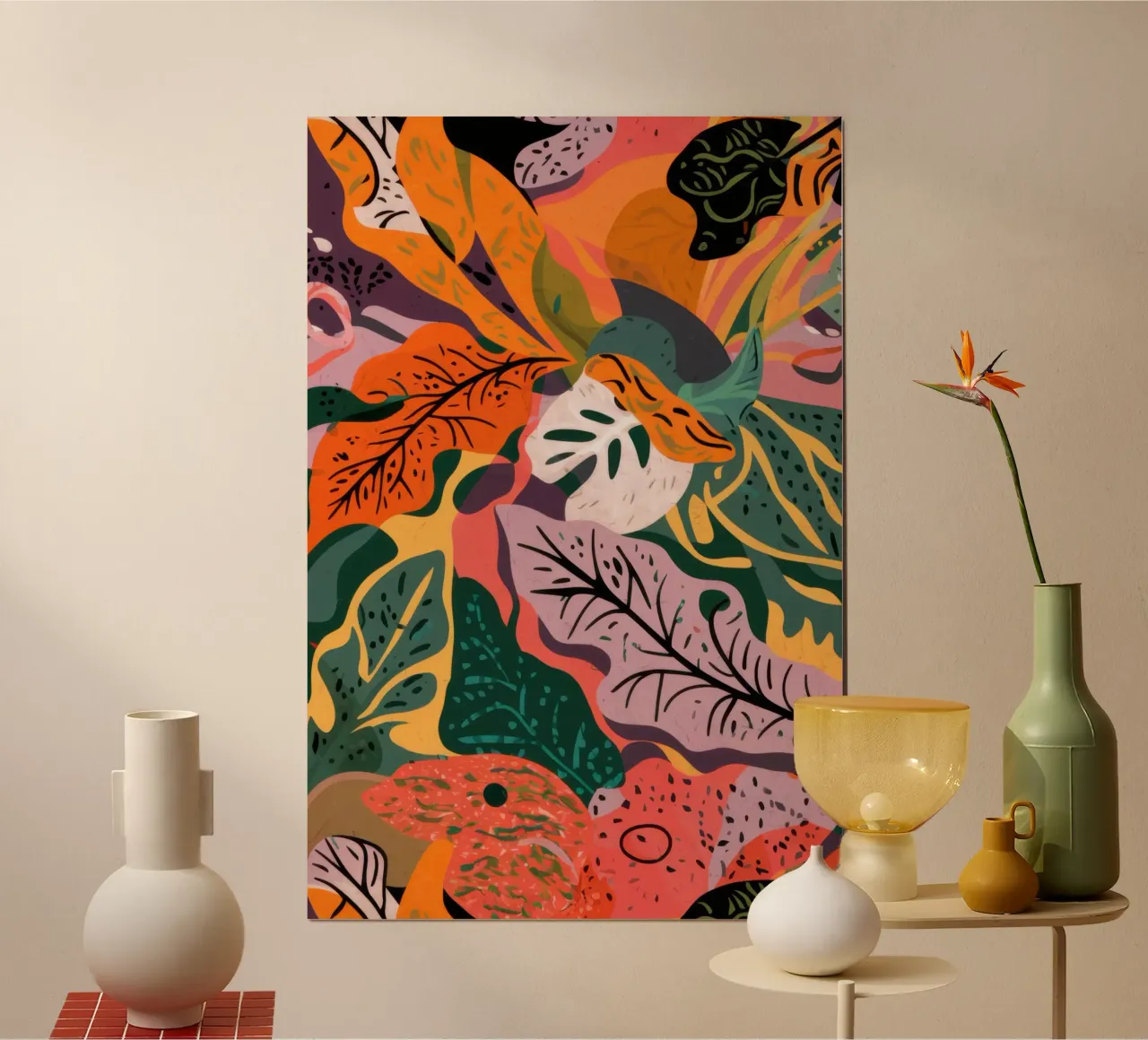 Arazzo con foglie autunnali poster da Wish Studio