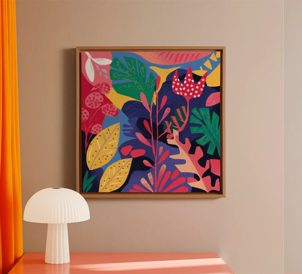 Enchanted Forest Floor canvas with Floater frame by Wish Studio