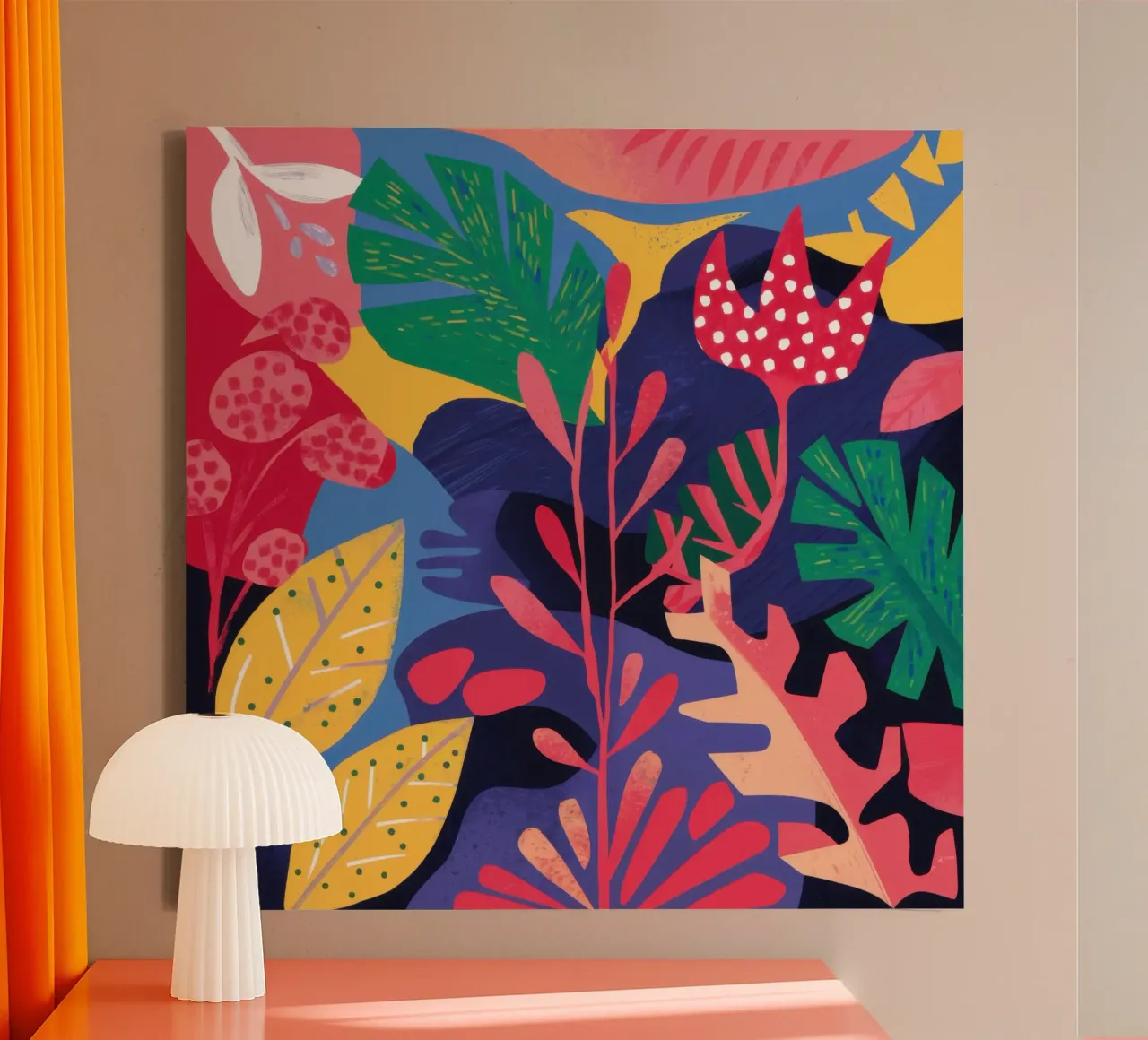 Enchanted Forest Floor canvas with Floater frame by Wish Studio