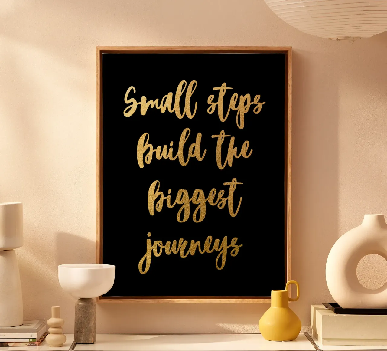 Small steps tela con Cornice a cassetta da PinkCandyWalls