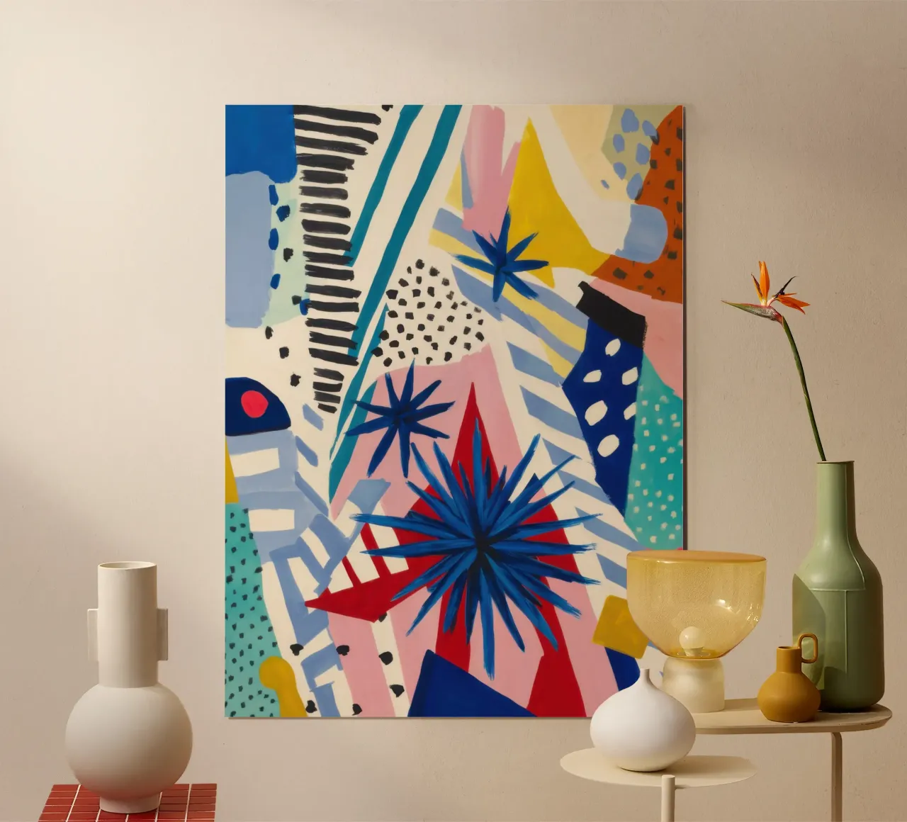 Frammenti di natura geometrica poster con telaio in plastica da Echo Saber