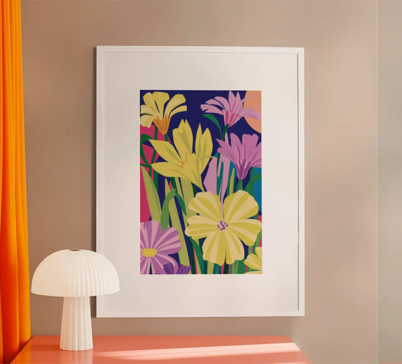 Bouquet floreale luminoso poster da Heaven Craft
