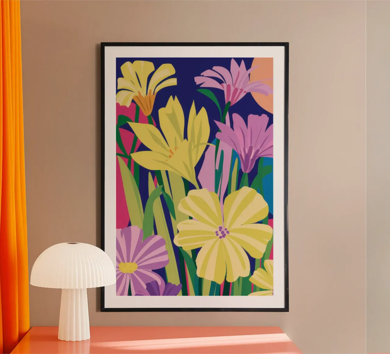 Bouquet floreale luminoso poster da Heaven Craft