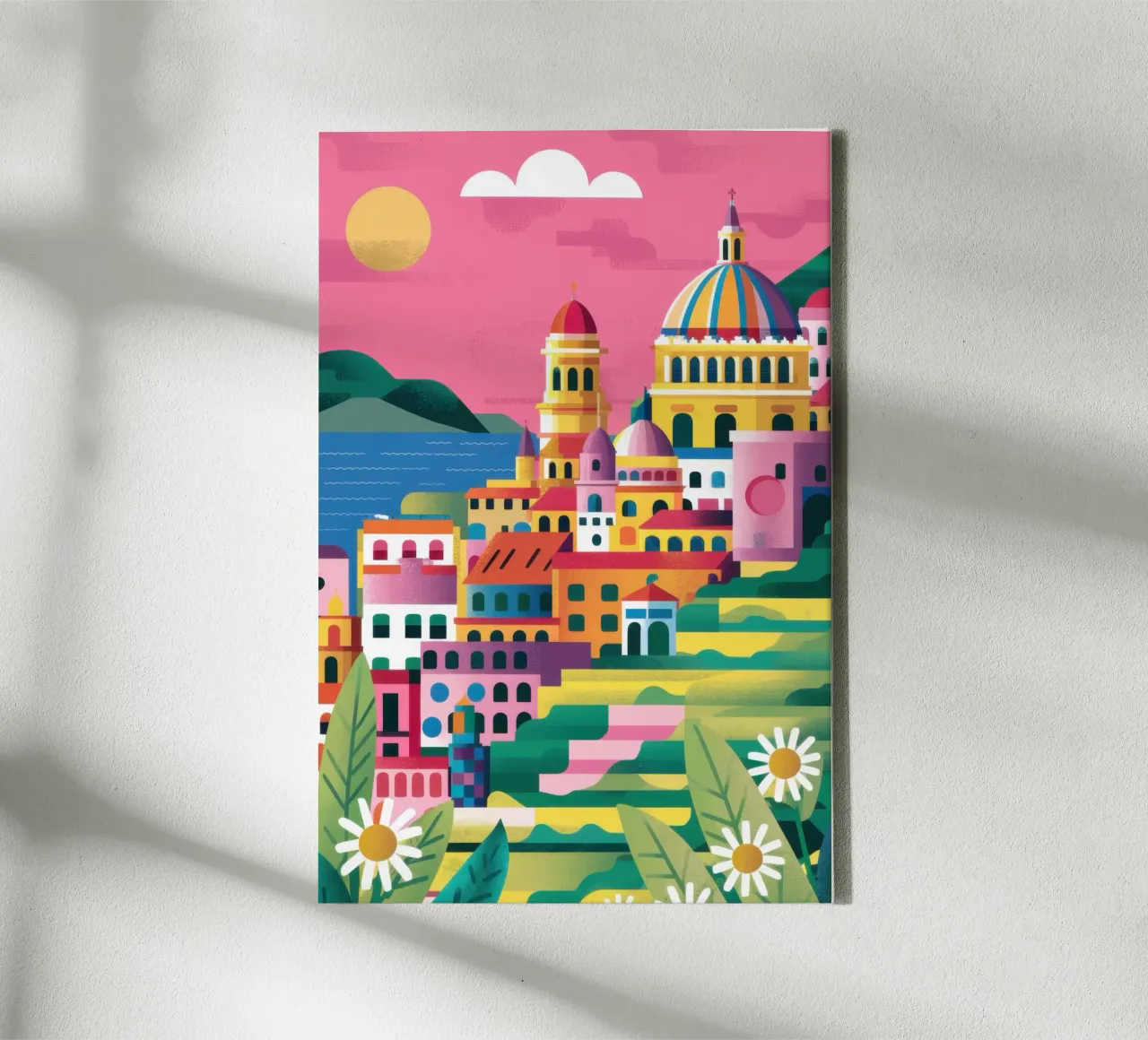Città da sogno pastello tela con Cornice a cassetta da Heaven Craft