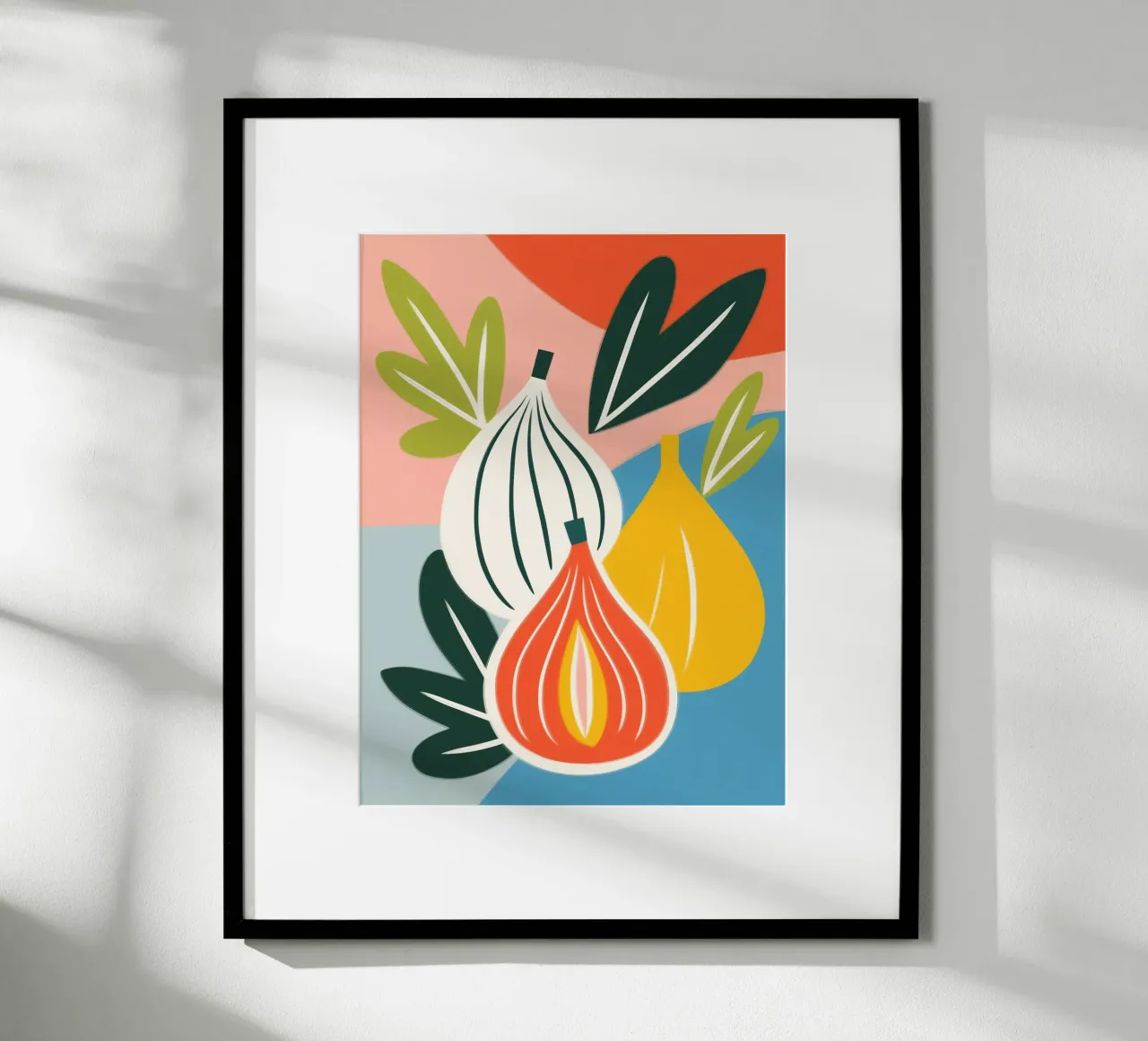 Ode al fico | Natura morta succulenta poster con telaio in plastica da Autofocus