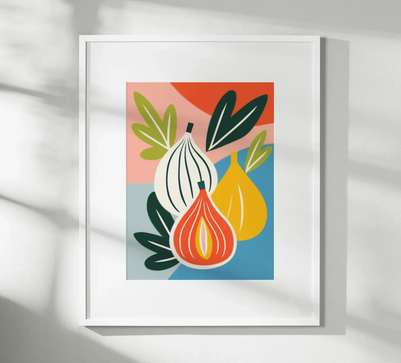 Ode al fico | Natura morta succulenta poster con telaio in plastica da Autofocus