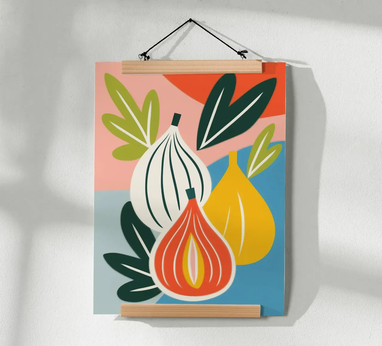 Ode al fico | Natura morta succulenta poster con telaio in plastica da Autofocus