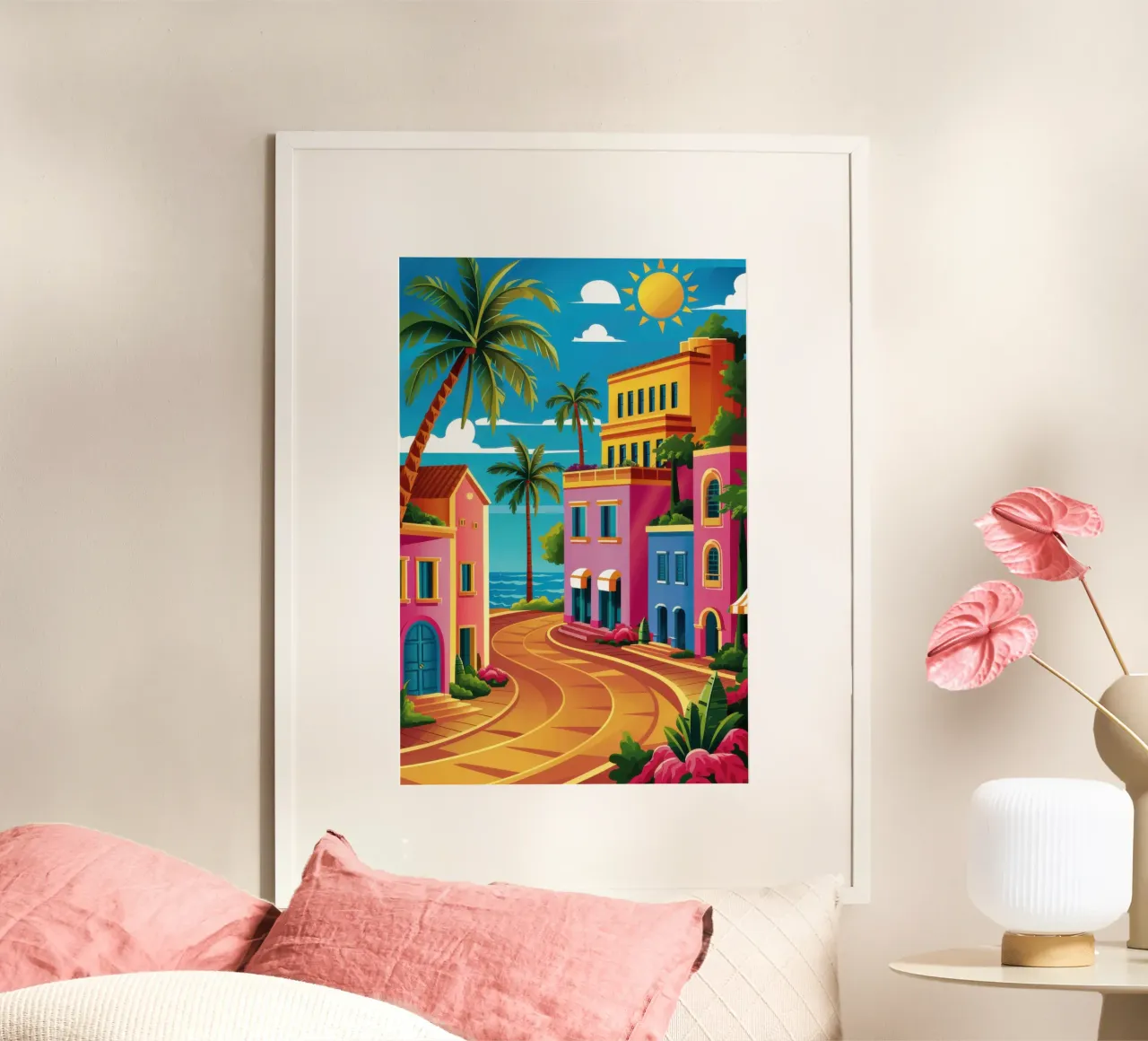 Passeggiata soleggiata sulla costa poster da Echo Saber
