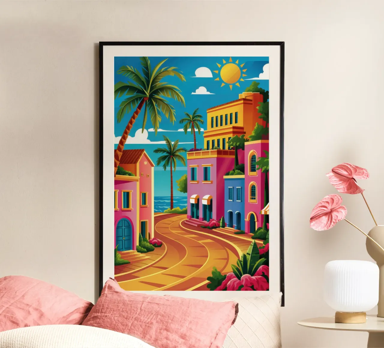 Passeggiata soleggiata sulla costa poster da Echo Saber