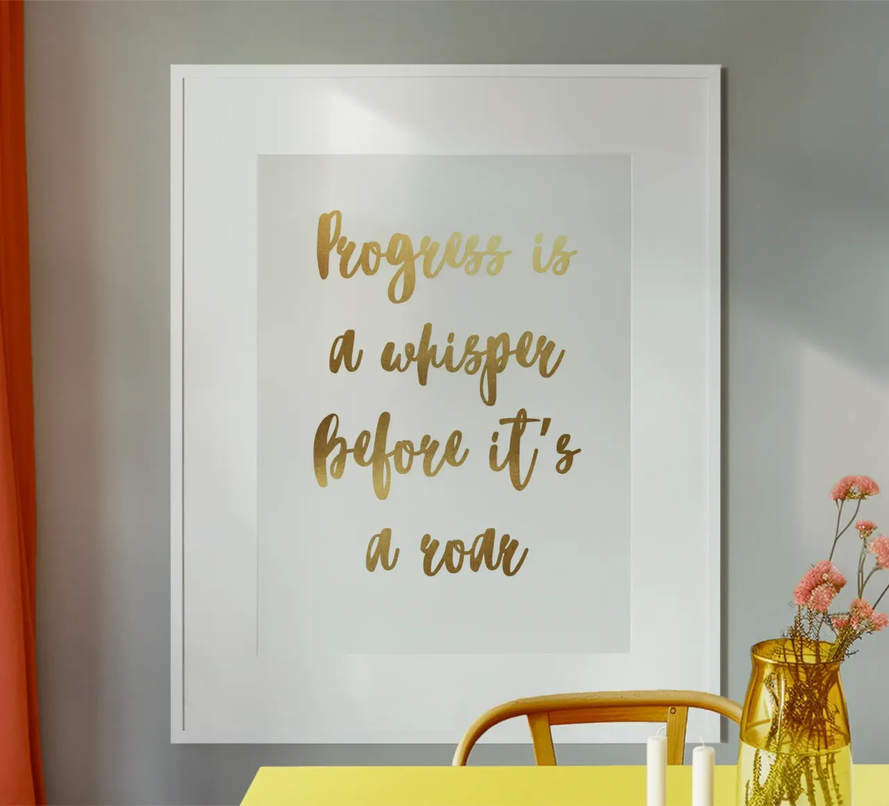 Progress poster con telaio in alluminio da PinkCandyWalls