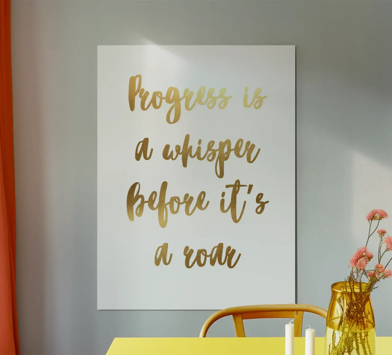 Progress poster con telaio in alluminio da PinkCandyWalls