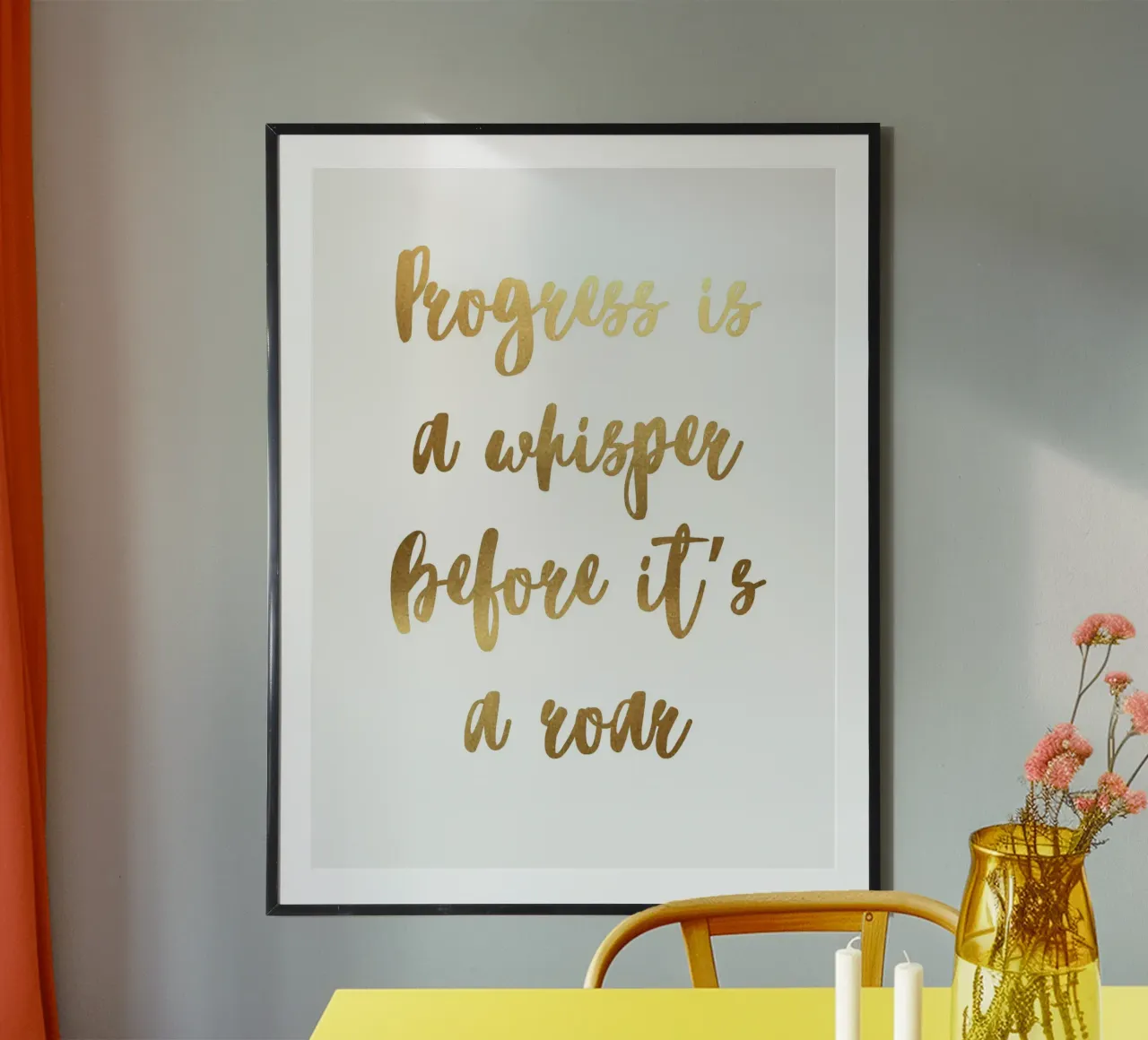 Progress poster con telaio in alluminio da PinkCandyWalls