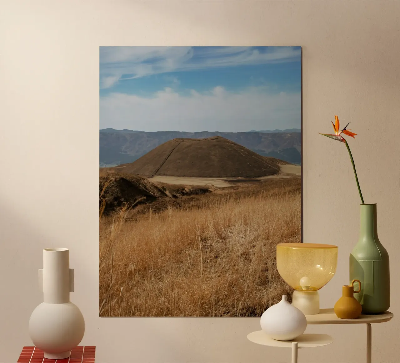 Monte Aso, Giappone poster con telaio in plastica da Marcel Bisig