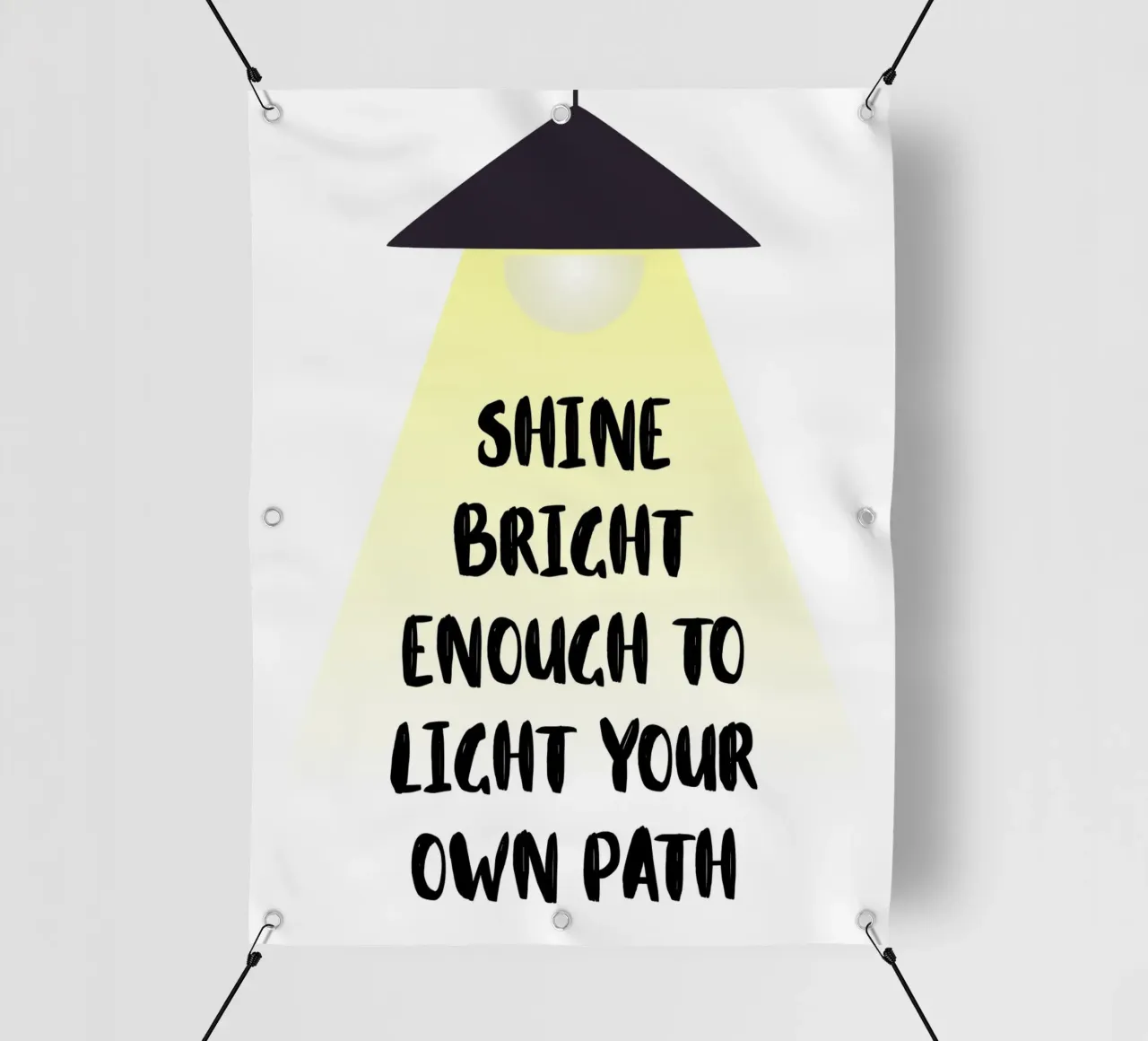 Shine bright enough to light your own path telo in pvc da PinkCandyWalls