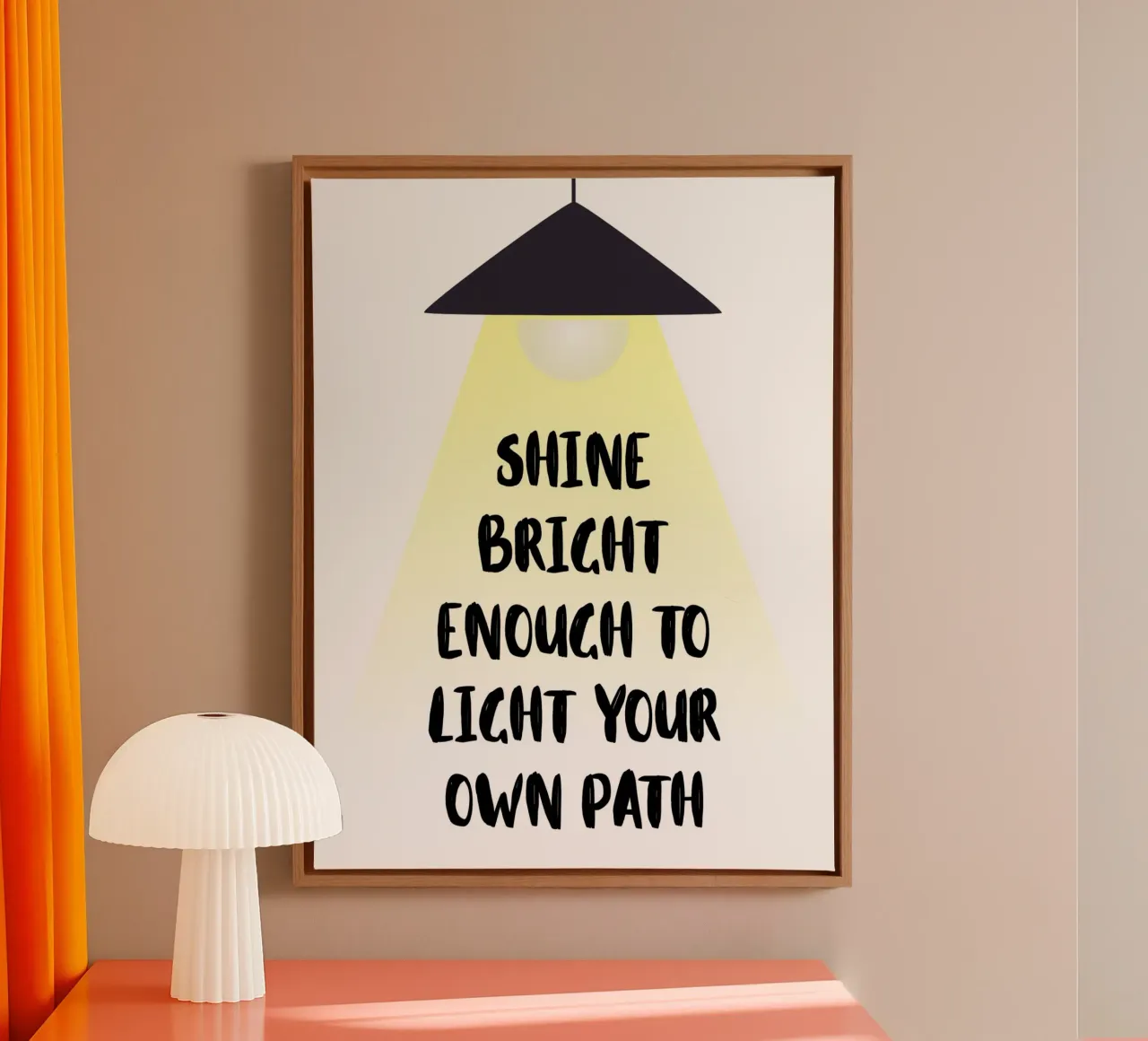 Shine bright enough to light your own path tela con Cornice a cassetta da PinkCandyWalls
