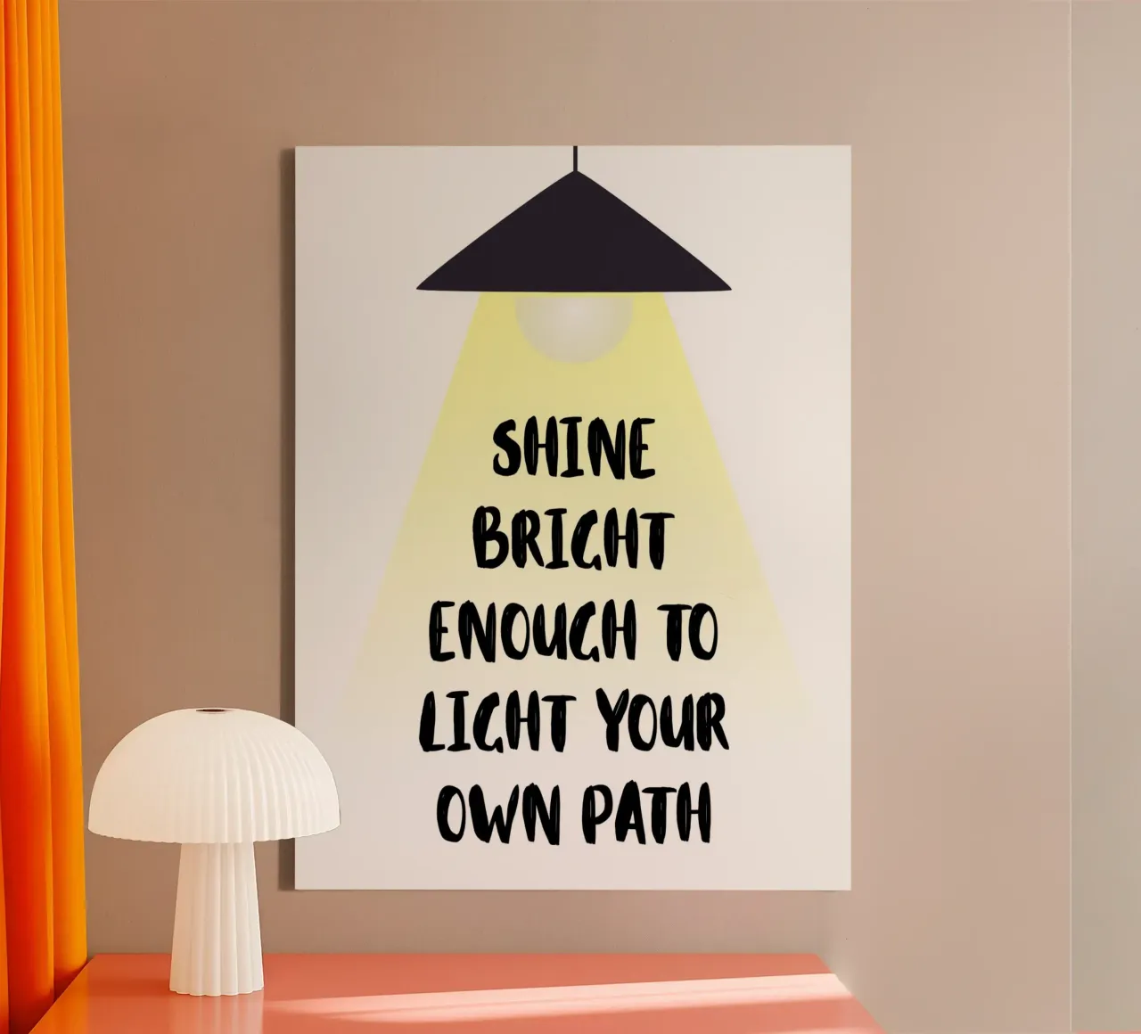 Shine bright enough to light your own path tela con Cornice a cassetta da PinkCandyWalls