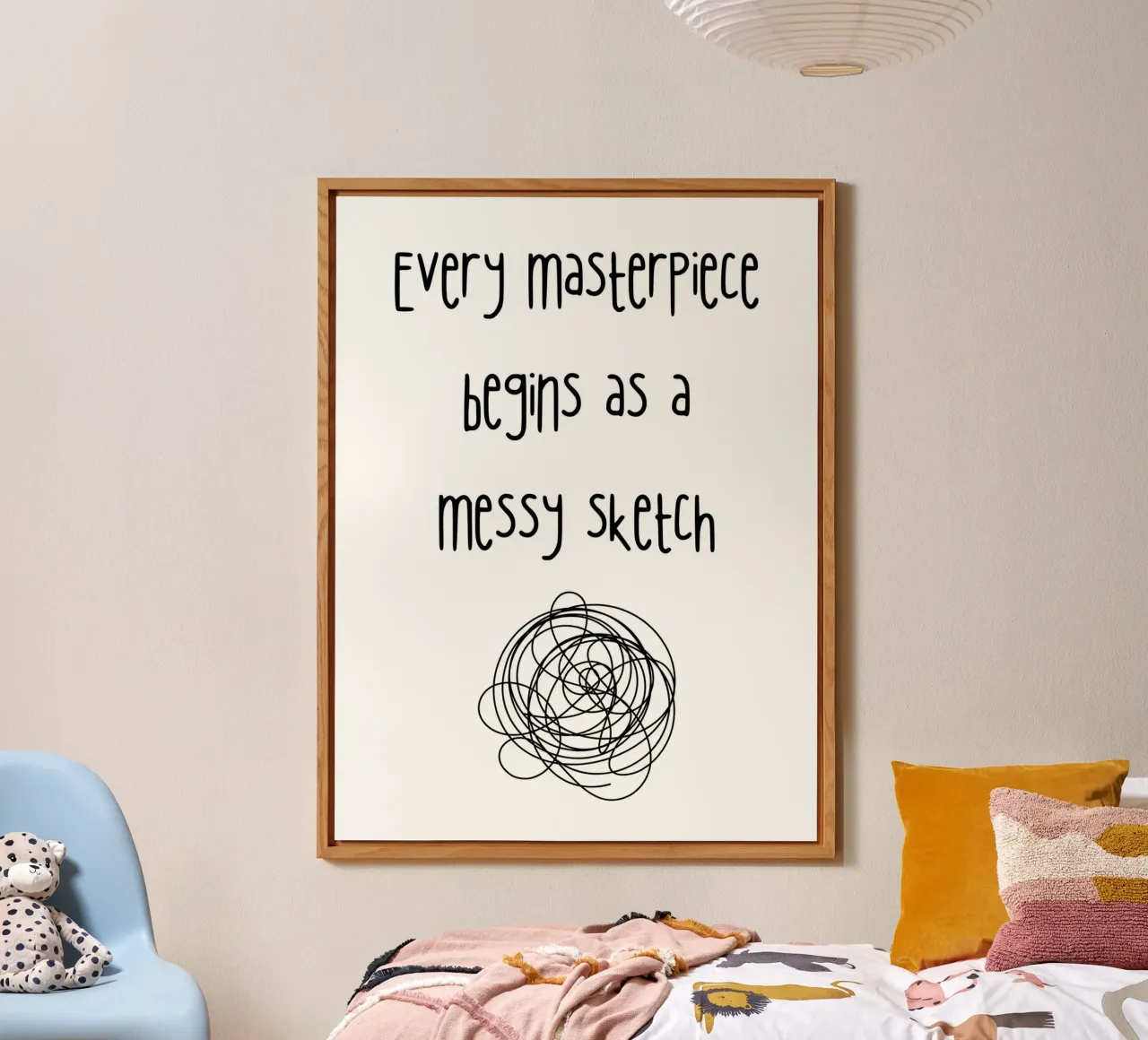 Every masterpiece begins as a messy sketch alluminio dibond da PinkCandyWalls