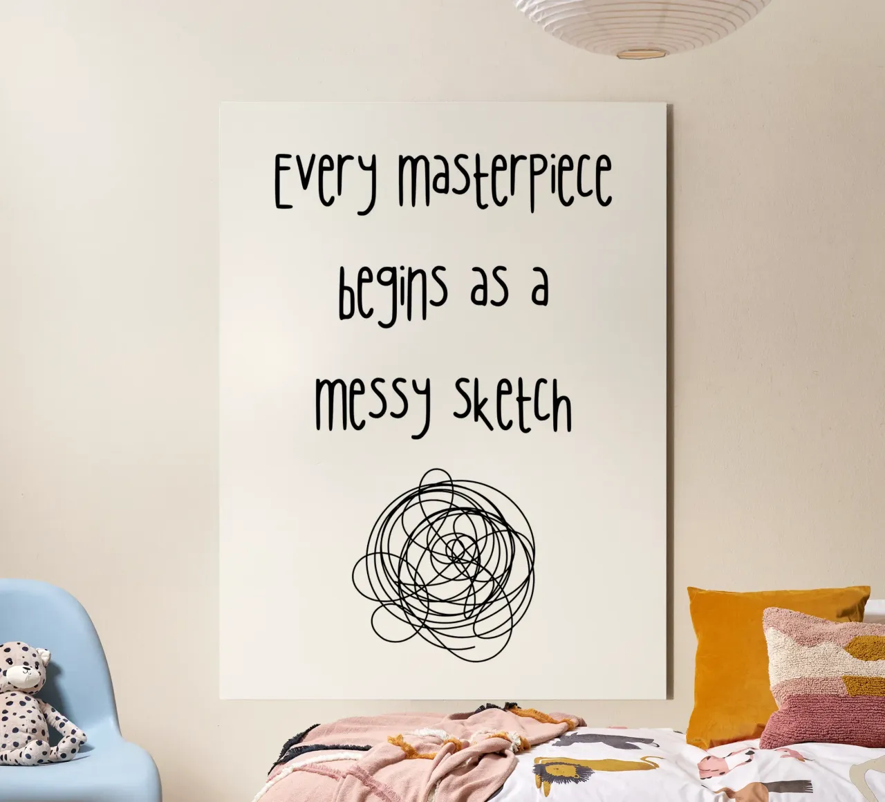 Every masterpiece begins as a messy sketch alluminio dibond da PinkCandyWalls