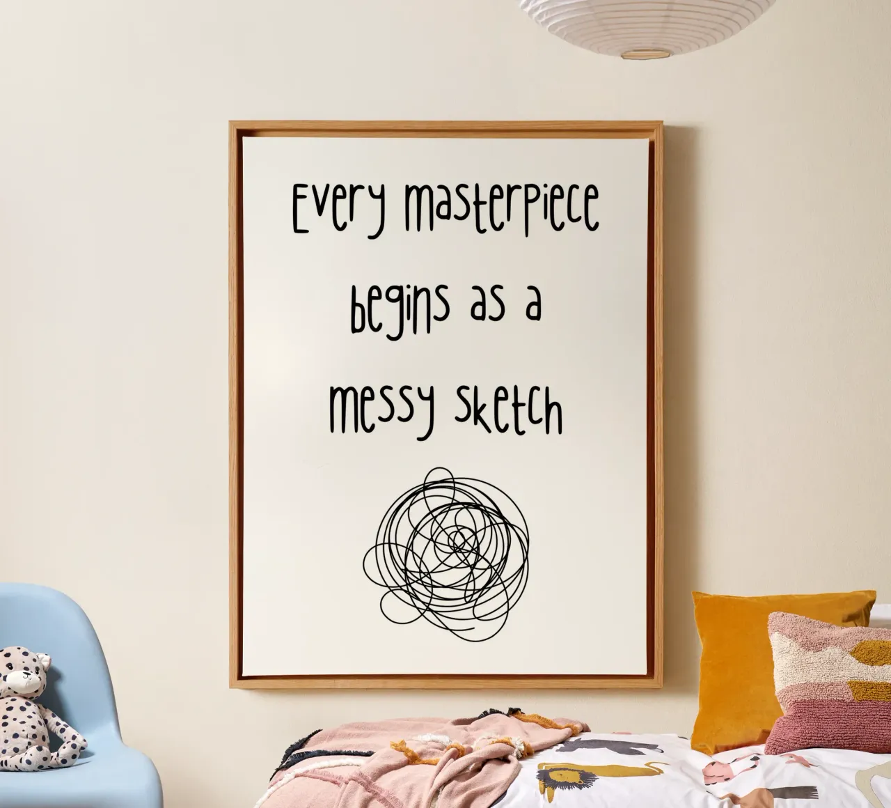 Every masterpiece begins as a messy sketch canvas with Floater frame by PinkCandyWalls