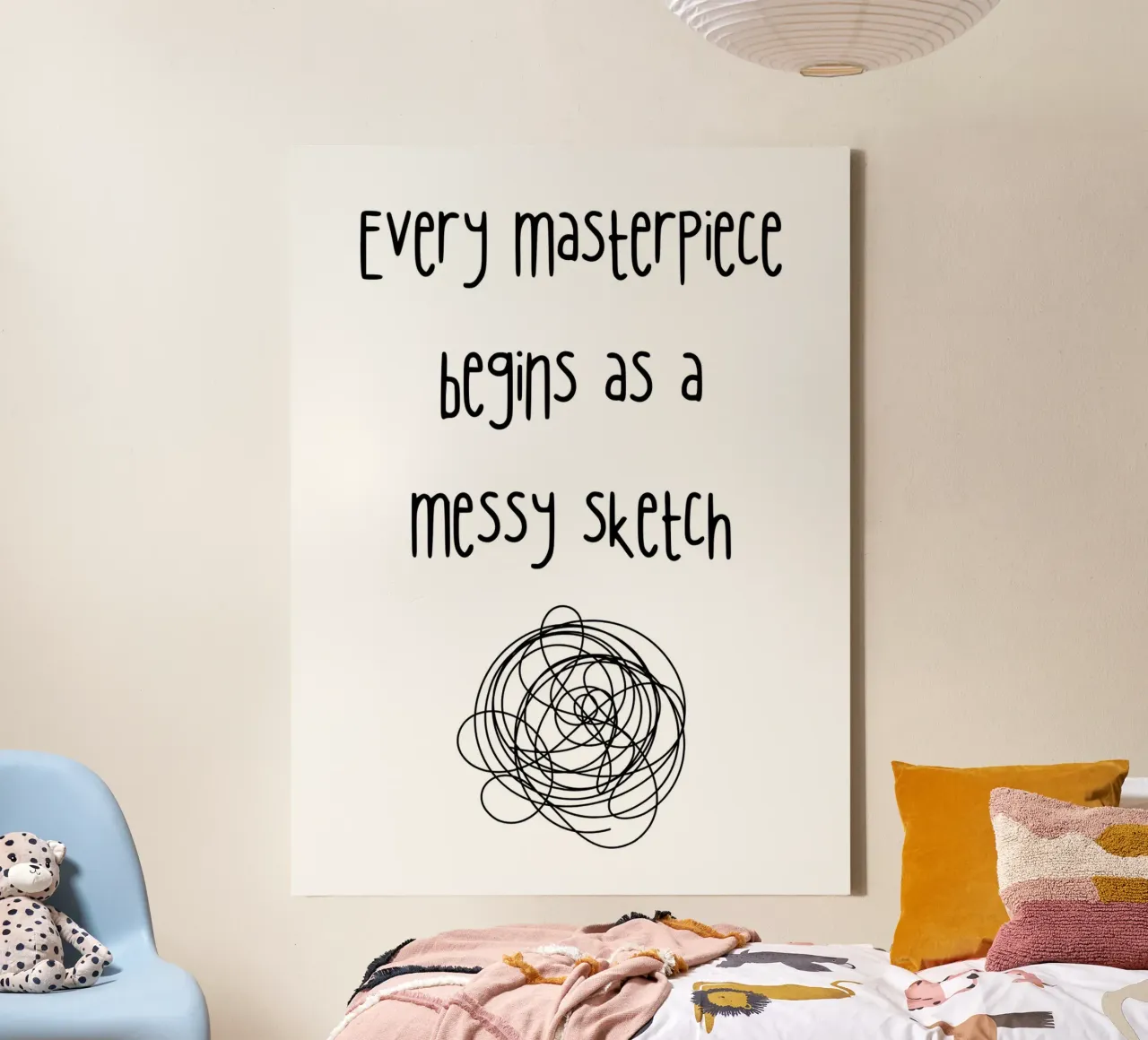 Every masterpiece begins as a messy sketch canvas with Floater frame by PinkCandyWalls