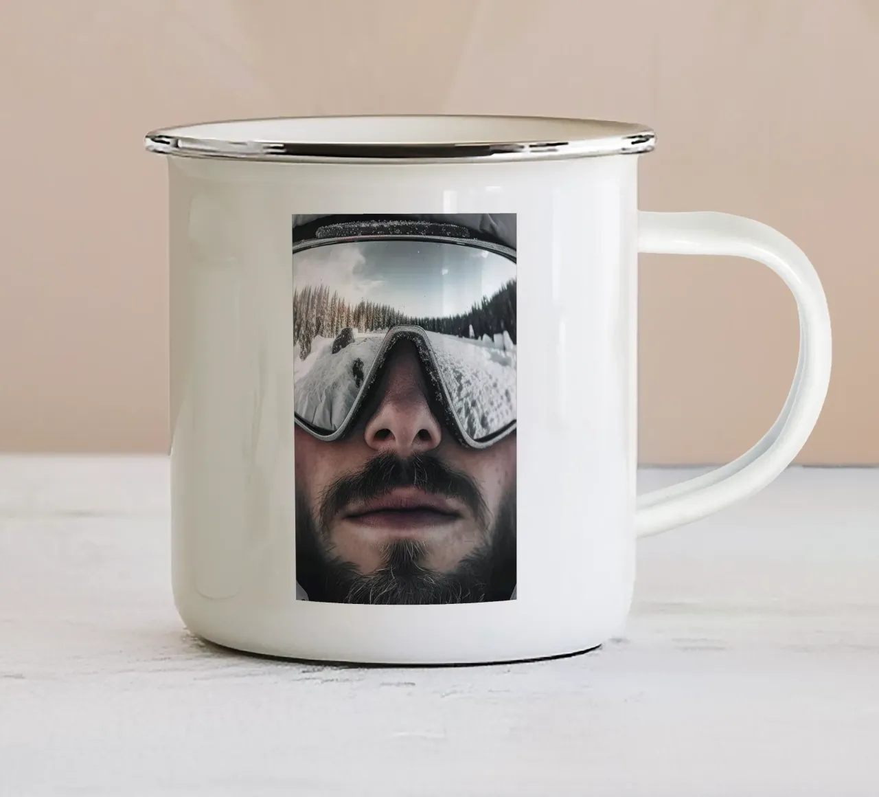 Occhiali da sci tazza in smalto da World of Pearce