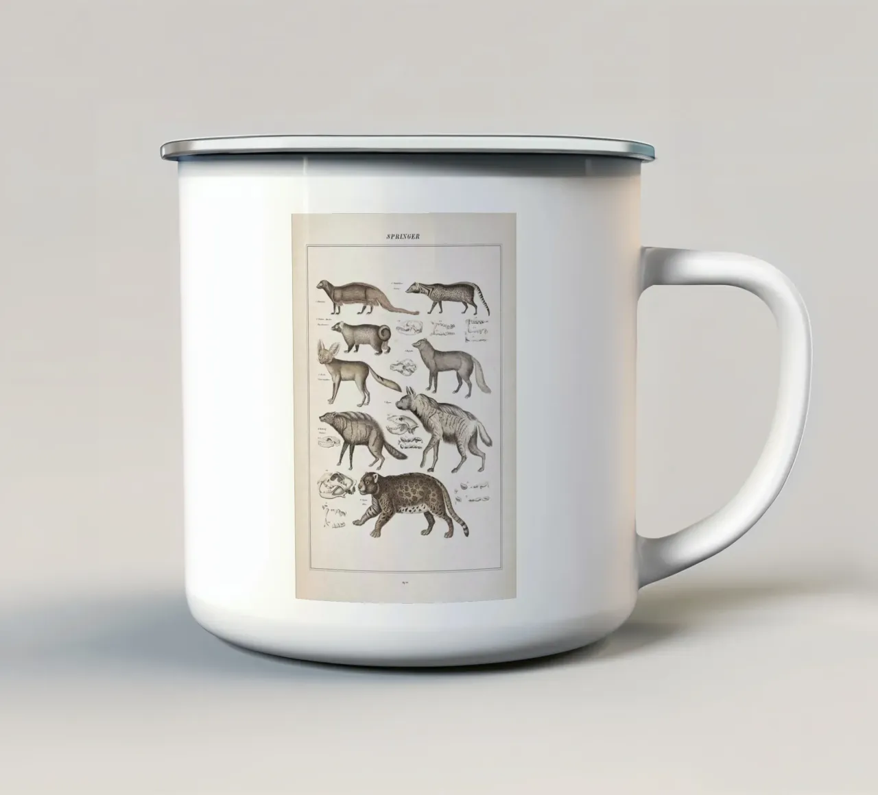 Vintage Oken 1 Springer tazza in smalto da Vintage Print Collection