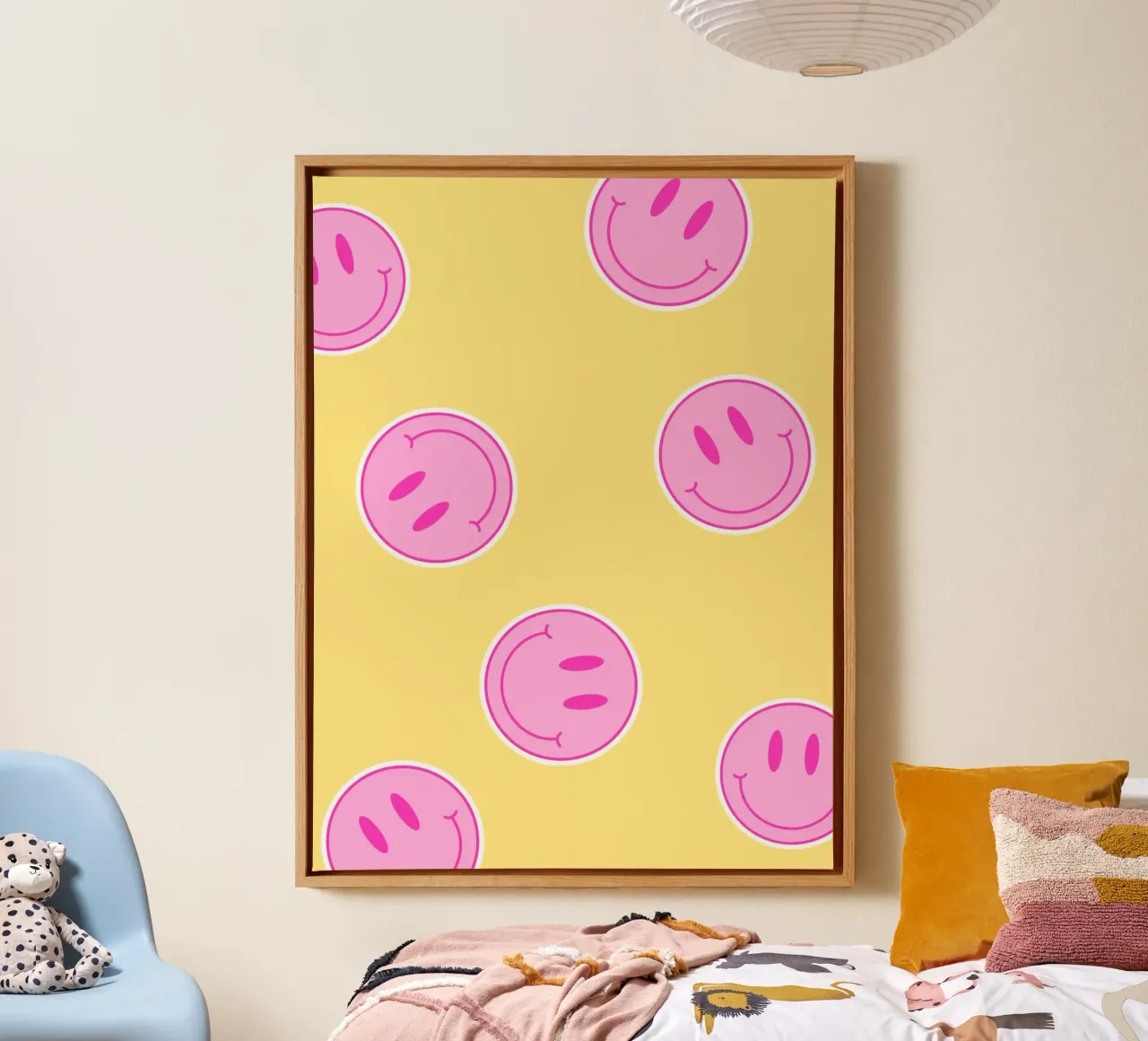 Happy tela con Cornice a cassetta da PinkCandyWalls