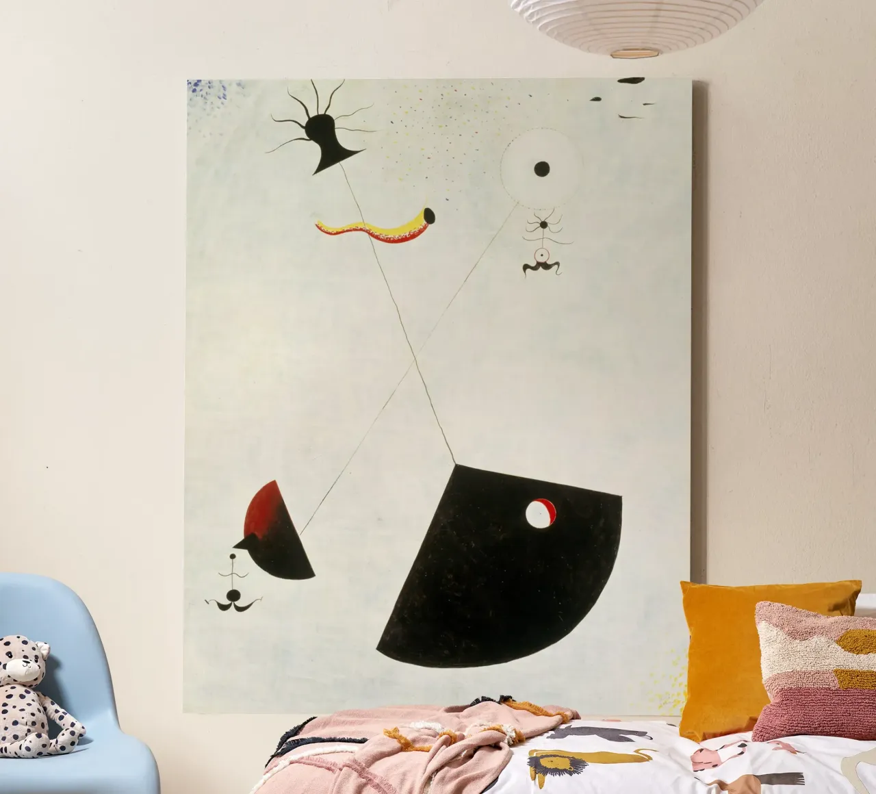 Joan Miró - Zwangerschap canvas met Baklijst van Classic Art Prints