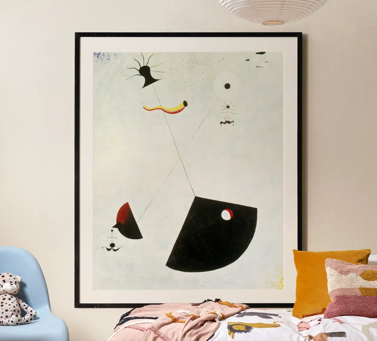 Joan Miró - Maternità poster con telaio in legno da Classic Art Prints