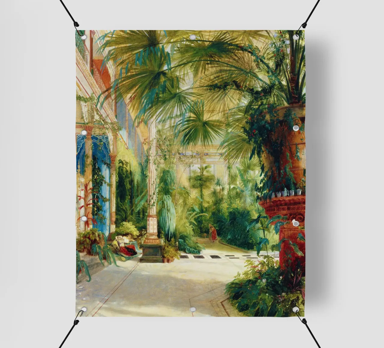 L'interno della Palm House telo in pvc da Venus Art