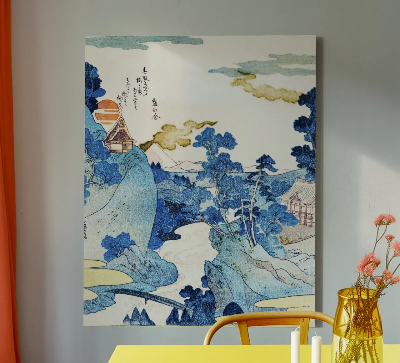 Utagawa Kuniyoshi - Fuji No Yukei canvas with Floater frame by Venus Art